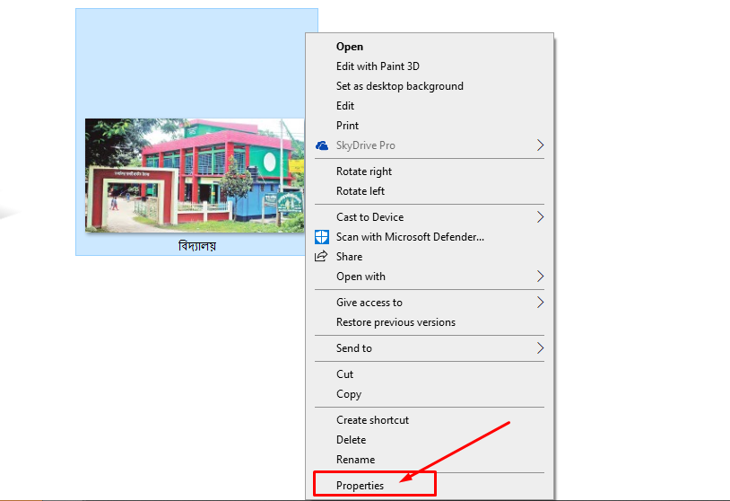 ছবির মেটাডেটা চেক করা