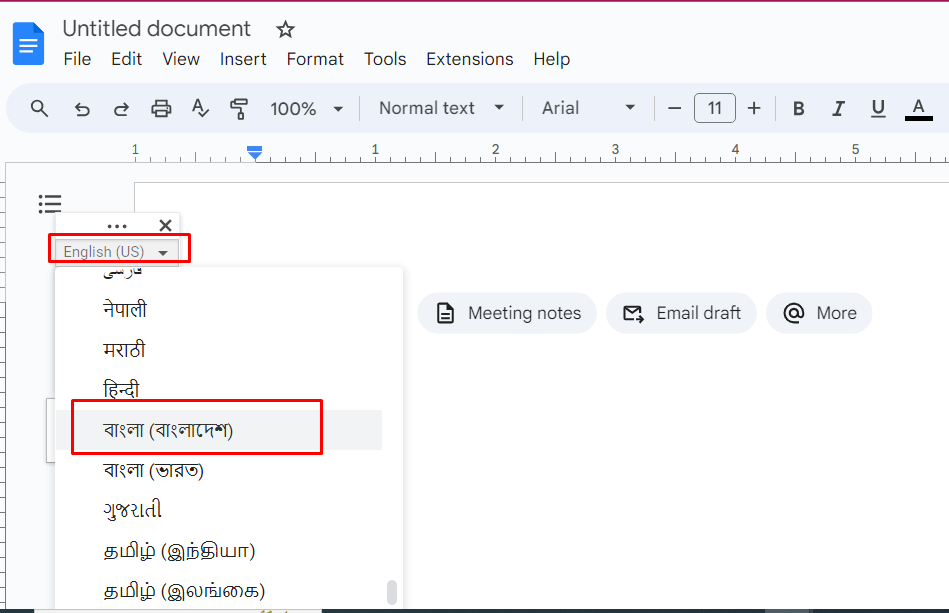 Voice Typing with voice command