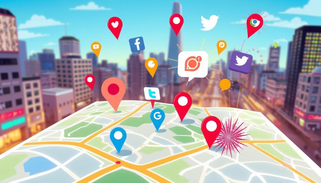 social media for google maps
