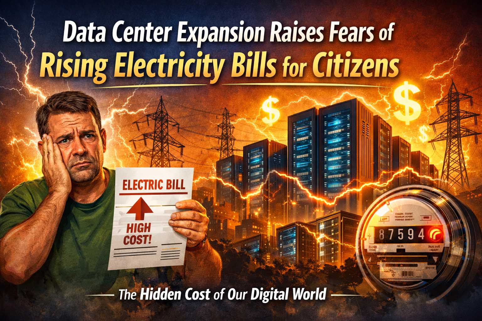 Data Center Expansion Raises Fears of Rising Electricity Bills for Citizens