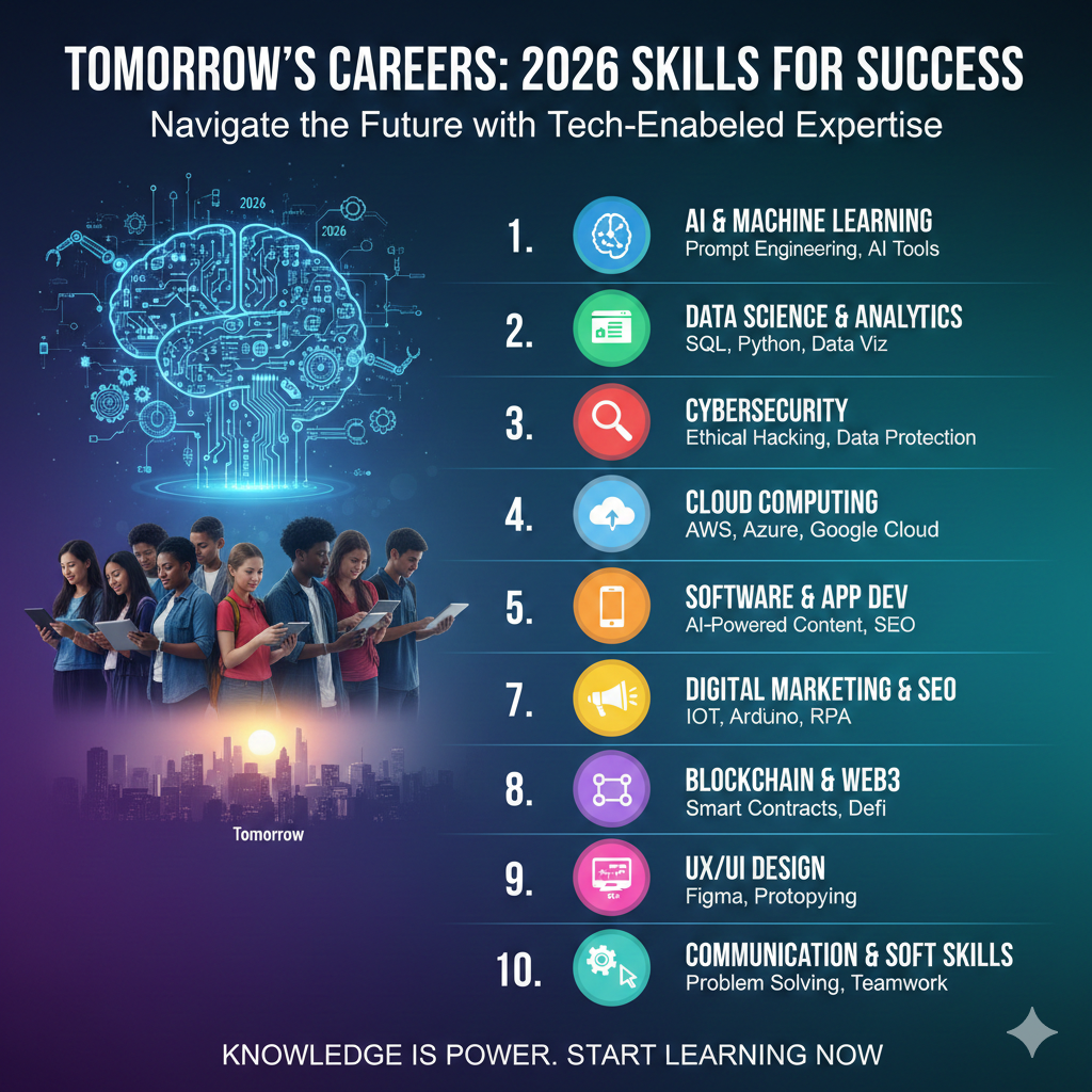Top Tech Skills Students Must Learn To Build Career for 2026